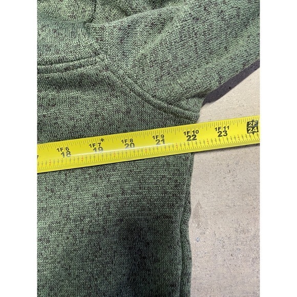 Eddie Bauer Sweater Mens Large Green Fleece Pullover Snap‎ Button Outdoors Warm - Picture 7 of 8